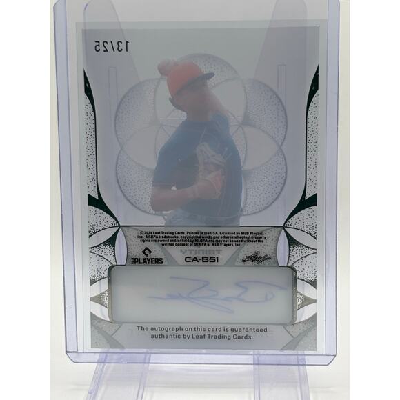 2024 Leaf Trinity Brandon Sproat Green Acetate Auto 13/25 SP New York Mets - Picture 2 of 2